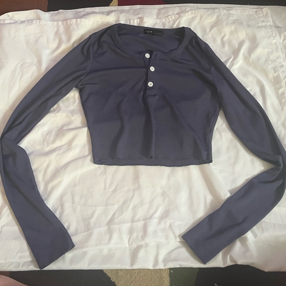 Casual Purple Long Sleeve Top